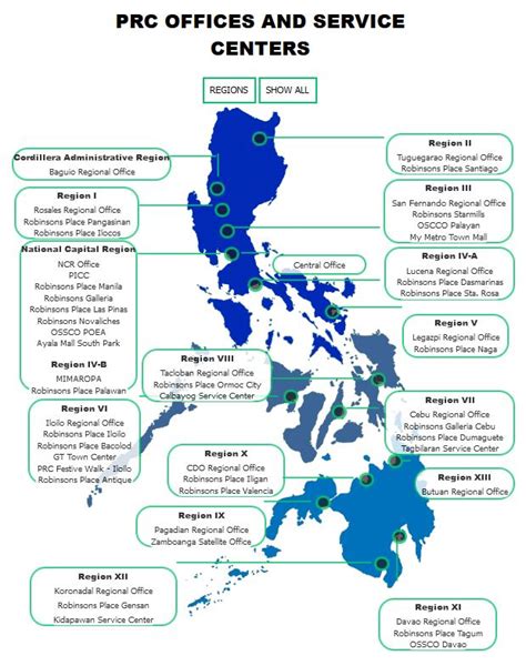 PRC Offices and Service Centers .